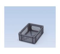 Recipiente apilable en euroformato, paredes y fondo perforados L x A x H 400 x 300 x 50 mm