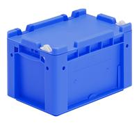 Recipiente apilable en euroformato XL BITO, con tapa abatible de 1 pieza y cierre de trinquete