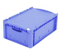 Recipiente apilable en euroformato XL BITO, con tapa abatible de 1 pieza y cierre de trinquete