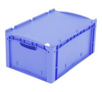 Recipiente apilable en euroformato XL BITO, con tapa abatible de 1 pieza y cierre de trinquete