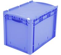 Recipiente apilable en euroformato XL BITO, con tapa abatible de 1 pieza y cierre de trinquete