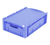 Recipiente apilable en euroformato XL BITO, con tapa abatible de 1 pieza y cierre de trinquete