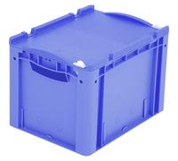 Recipiente apilable en euroformato XL BITO, con tapa abatible de 1 pieza y cierre de trinquete