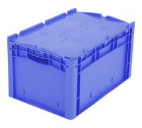 Recipiente apilable en euroformato XL BITO, con tapa de bisagra abatible de 2 piezas