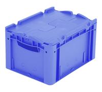 Recipiente apilable en euroformato XL BITO, con tapa de bisagra abatible de 2 piezas