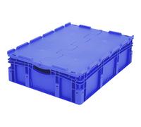 Recipiente apilable en euroformato XL BITO, con tapa de bisagra abatible de 2 piezas