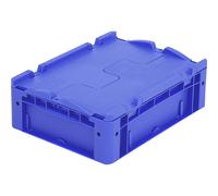 Recipiente apilable en euroformato XL BITO, con tapa de bisagra abatible de 2 piezas
