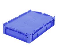 Recipiente apilable en euroformato XL BITO, con tapa de bisagra abatible de 2 piezas