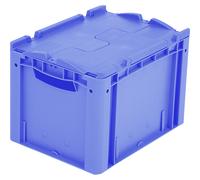 Recipiente apilable en euroformato XL BITO, con tapa de bisagra abatible de 2 piezas