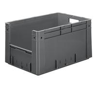 Recipiente apilable euronorma con asidero capacidad 60 l, L x A x H 600 x 400 x 320 mm, UE 2 unid.