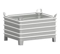 Recipiente apilable para cargas pesadas Heson, A x L 800 x 1000 mm, con engarces angulares