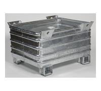 Recipiente apilable para cargas pesadas Heson, A x L 800 x 1000 mm, con patas en forma de U