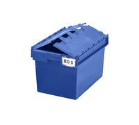 Recipiente apilable reutilizable KAIMAN, capacidad 64 l, L x A x H 600 x 400 x 365 mm, azul