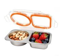 Recipiente Comida para acero 304 Tapón Sellado Anti-Fugas Recipiente | para acero 304 seguro, doble compartimento, tapa hermética, para ideal oficina, sin ni manchas