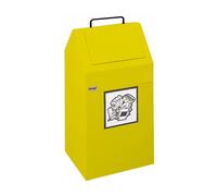 Recipiente con trampilla para separar materiales capacidad 45 l, A x H x P 320 x 650 x 310 mm, fijo