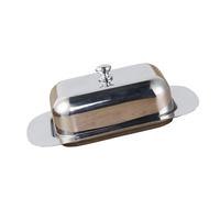 Recipiente cuadrado moderno de acero inoxidable sellado para hornear aperitivos, fácil mantenimiento, mantequillera de acero inoxidable