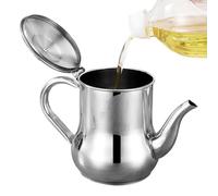 Recipiente De Aceite Con Colador - Olla Acero Inoxidable Para Filtrar Y Almacenar Aceitee | Jarra Conn Filtro Dee Malla Ya Tapa Antisalpicaduras | Contenedor Reutilizable Paraa Cocina