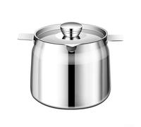 Recipiente de acero inoxidable 304, 1,5 L para almacenamiento de aceite de manteca de cerdo, contenedor de alimentos de metal, tarro de cocina para harina, arroz, cereales, granos de café, alimentos