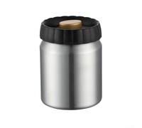 Recipiente de acero inoxidable 304 para café y té, 1 paquete de tarro de almacenamiento hermético para frijoles, especias y productos secos, a prueba de humedad, organizador de cocina que bloquea la