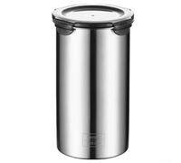 Recipiente de acero inoxidable con junta de silicona y mecanismo de bloqueo para mantener el café y los productos secos frescos (1400 ml)
