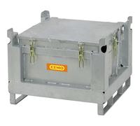 CEMO Recipiente de acero para recogida y transporte de baterías, capacidad 120 l, homologación UN, L x A x H 715 x 715 x 580 mm, a partir de 2 unid.