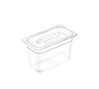 Recipiente de agua de cocción lenta Sous vide con mango ergonómico y tapa hermética diseñada para reducir la evaporación, con cuerpo transparente con marcas claras de escala de medición (6 L)