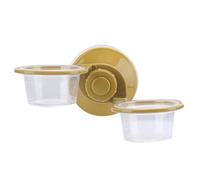 Recipiente de alimentación de Reptiles, alimentación de Reptiles para Mascotas Suspensión Alimentador de Agua de suspensión Fija con Bandeja para Platos y Ventosa Inicio Alimentador(Doble Cuenco)