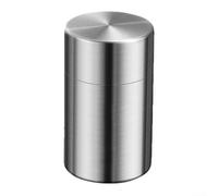 Recipiente de almacenamiento de acero inoxidable para té, café, nueces, granos, frutas secas con sistema de tapa exterior interior hermética para frescura (recipiente de té, pequeño)