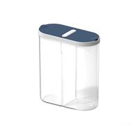 Recipiente de almacenamiento de alimentos de polipropileno con compartimentos divididos para cereales y nueces, tapa sellada hermética, tarro organizador de cocina para productos secos, para verter y
