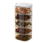Recipiente de almacenamiento de especias, transparente apilable, tarro de especias sellado, transparente de para cocinar especias, azúcar, cardamomo, almacenamiento de cocina,