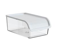 Recipiente de almacenamiento de té con tapa abierta - Utilidad de almacenamiento de alimentos para encimera de cocina y refrigerador, ideal para frutas y té uso doméstico