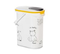 Recipiente de almacenamiento para mascotas Curver 412042 10 L blanco y amarillo