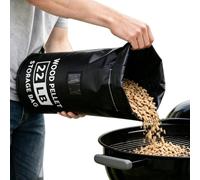 Recipiente de almacenamiento para pellets para barbacoa, 10 kg, bolsa de recogida de pellets, resistente al agua, para barbacoa, caravana, picnic, barbacoa, terraza, camping, garaje,