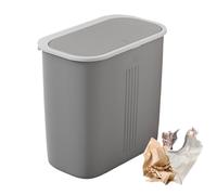 Recipiente de basura delgado, cubo de basura delgado con tapa | Empuje el contenedor de desechos,Lata de basura rectangular estrecha resistente al olor con tapa para lavadero Restaurante comercial