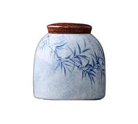 Recipiente de cerámica para té Bote de té con pintura tinta china pintada a mano, almacén cerámica, tarro sellado multifuncional for el hogar Recipientes para alimentos para la cocina