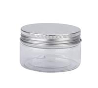 Recipiente de cosméticos vacío, transparente, tarro de cosméticos, recipiente de plástico con tapa, redondo para maquillaje, latas de crema, diseño de uñas, caja de polvo, vacío, a prueba de fugas y