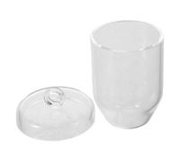 Recipiente de Cuarzo Resistente al Calor 30ml como Plata | Vidrio, Superficie Estable, con Tapa Incluida, para Laboratorio y Metalurgia, Compatible con Hornos de Inducción