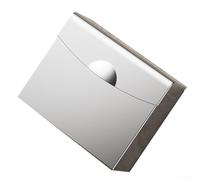 Recipiente de eliminación de servilletas sanitarias de acero inoxidable para cubo de higiene femenina montado en la pared con tapa sellada, contenedor compacto de 24 x 9,3 x 20 cm para eliminación de