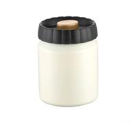 Recipiente de grano de café de acero inoxidable 304, hermético, a prueba de humedad, bloqueo de luz, tarro de almacenamiento para té, especias, hierbas secas y uso en despensa (blanco)