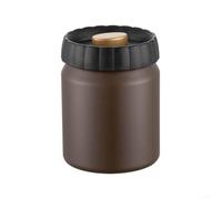 Recipiente de grano de café de acero inoxidable 304, hermético, a prueba de humedad, bloqueo de luz, tarro de almacenamiento para té, especias, hierbas secas y uso en despensa (marrón)