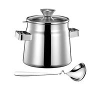 Recipiente de grasa de acero inoxidable resistente con filtro para una recolección eficiente de grasa de tocino y filtración de aceite, accesorios de cocina en casa