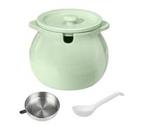 Recipiente De Grasa Para Tocino - Bote De De Cerámica De 50 Oz, Espátula De Cerámica Con Filtro De Acero Inoxidable, Diseño Fácil De Verter | Guardián De Grasa Para Cocinar Pa