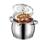 Recipiente de grasa pulido, recipiente para el calor, accesorio de cocina para el hogar, tarro de grasa de acero inoxidable, cubierta de colador extraíble, boquilla de vertido sin , uso