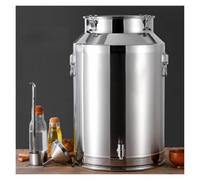 Recipiente de leche de acero inoxidable 304 con espiga, cubo de transporte de leche pesado de 15 L, cubo de vino, aceite y agua, jarra a prueba de fugas, tapa de sellado silencioso