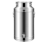 Recipiente de leche de acero inoxidable 304 con espiga, cubo de transporte de leche resistente de 25 L, cubo de vino, jarra de aceite y agua, tapa de sellado de silicona para un almacenamiento seguro