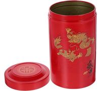Recipiente de metal for almacenar alimentos y té, latas de té, tarros de té suelto, latas vacías, tarro de galletas chino, contenedores de frutos secos, recipiente for cereales, lindo tarro con sello,