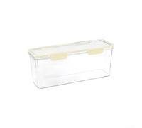 Recipiente de plástico apto para alimentos, grande, 30 cm, sellado | Apilable libremente, ahorra espacio en la encimera, almacenamiento en capas para refrigerador, tamaño pequeño compacto