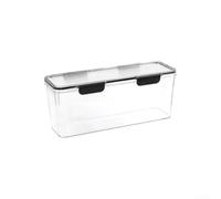 Recipiente de plástico apto para alimentos, grande, 30 cm, sellado | Apilable libremente, ahorra espacio en la encimera, almacenamiento en capas para refrigerador, tamaño pequeño compacto