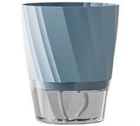 Recipiente de plástico de riego automático para plantas con sistema de riego capilar automático, adecuado para colgar en la pared o en el escritorio (azul medio)