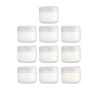 Recipiente de plástico recargable vacío para cosméticos con tapa transparente, 100 g